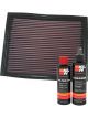 K&N Air Filter 33-2737 + Recharge Kit