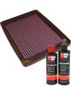 K&N Air Filter 33-2753 + Recharge Kit