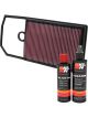 K&N Air Filter 33-2774 + Recharge Kit