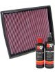 K&N Air Filter 33-2787 + Recharge Kit