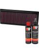 K&N Air Filter 33-2865 + Recharge Kit