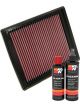 K&N Air Filter 33-2887 + Recharge Kit