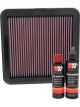 K&N Air Filter 33-2918 + Recharge Kit