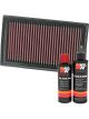 K&N Air Filter 33-2927 + Recharge Kit