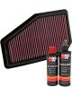 K&N Air Filter 33-2948 + Recharge Kit