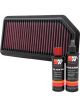 K&N Air Filter 33-2960 + Recharge Kit