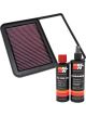 K&N Air Filter 33-2967 + Recharge Kit