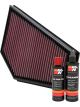 K&N Air Filter 33-2976 + Recharge Kit