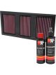 K&N Air Filter 33-2985 + Recharge Kit