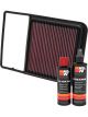 K&N Air Filter 33-2989 + Recharge Kit