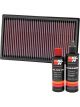 K&N Air Filter 33-2999 + Recharge Kit