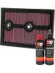 K&N Air Filter 33-3004 + Recharge Kit