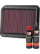 K&N Air Filter 33-3015 + Recharge Kit
