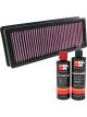 K&N Air Filter 33-3028 + Recharge Kit