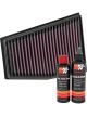 K&N Air Filter 33-3032 + Recharge Kit