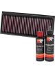 K&N Air Filter 33-3072 + Recharge Kit