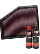 K&N Air Filter 33-3079 + Recharge Kit