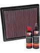 K&N Air Filter 33-3092 + Recharge Kit