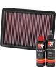 K&N Air Filter 33-3096 + Recharge Kit