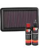 K&N Air Filter 33-3118 + Recharge Kit
