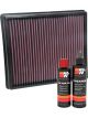 K&N Air Filter 33-3120 + Recharge Kit