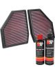 K&N Air Filter 33-3128 + Recharge Kit