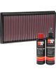 K&N Air Filter 33-3141 + Recharge Kit