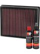 K&N Air Filter 33-5000 + Recharge Kit