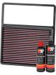 K&N Air Filter 33-5001 + Recharge Kit