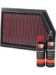 K&N Air Filter 33-5009 + Recharge Kit