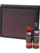 K&N Air Filter 33-5017 + Recharge Kit