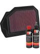 K&N Air Filter 33-5019 + Recharge Kit