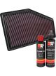 K&N Air Filter 33-5049 + Recharge Kit