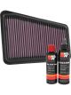 K&N Air Filter 33-5068 + Recharge Kit