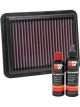 K&N Air Filter 33-5087 + Recharge Kit