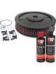 K&N Air Filter 61-4520 + Recharge Kit