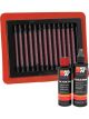 K&N Air Filter BM-1199 + Recharge Kit