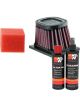 K&N Air Filter BM-6501 + Recharge Kit