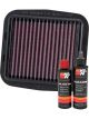 K&N Air Filter DU-1112R + Recharge Kit