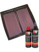 K&N Air Filter DU-9098 + Recharge Kit