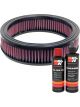 K&N Air Filter E-1090 + Recharge Kit