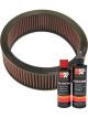 K&N Air Filter E-1250 + Recharge Kit