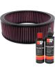K&N Air Filter E-1690 + Recharge Kit