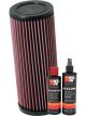 K&N Air Filter E-1986 + Recharge Kit