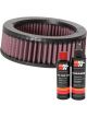 K&N Air Filter E-2490 + Recharge Kit