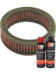 K&N Air Filter E-3180 + Recharge Kit