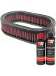 K&N Air Filter E-3442 + Recharge Kit