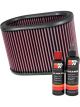 K&N Air Filter E-3491 + Recharge Kit