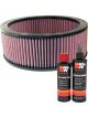 K&N Air Filter E-3692 + Recharge Kit