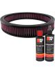 K&N Air Filter E-3740 + Recharge Kit
